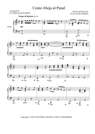 Como Abeja Al Panal (arr. ClassicalDynamics)