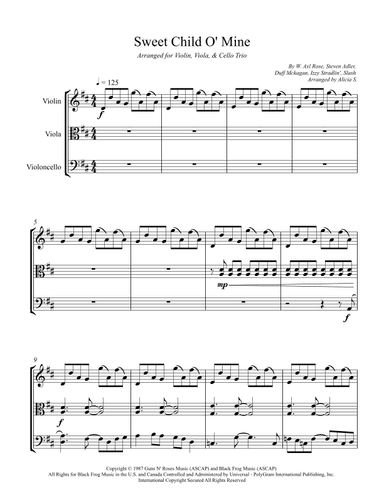 Sweet Child O' Mine (arr. Alicia S.)