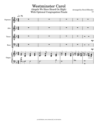 Angels We Have Heard on High (Westminster Carol) (arr. David Ellender)