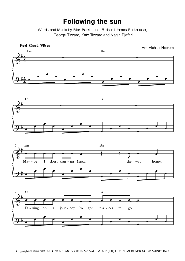 Following The Sun (arr. Michael Habrom)