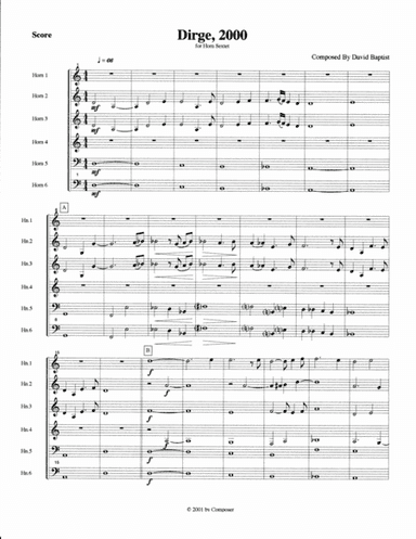 Dirge for Horn Sextet