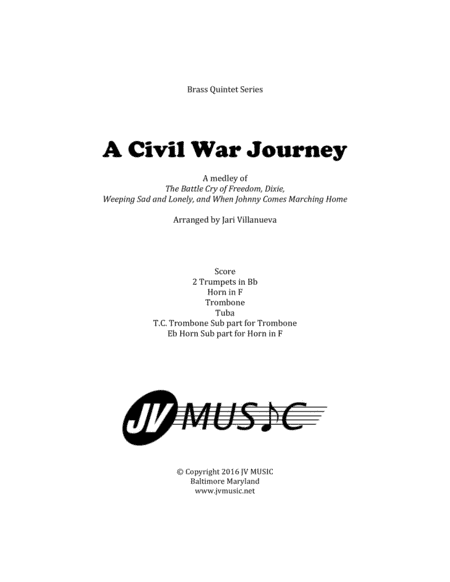 A Civil War Journey for Brass Quintet (arr. Jari Villanueva)