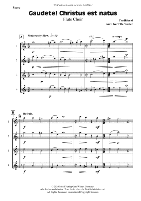 Gaudete! Christus Est Natus (arr. Gert Th. Walter)