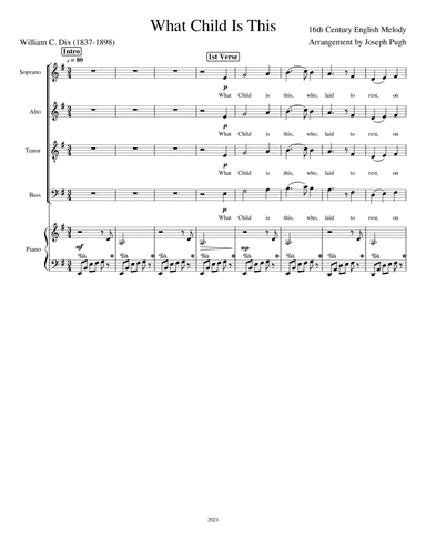 What Child Is This (SATB+ Piano) (arr. Joseph Pugh)