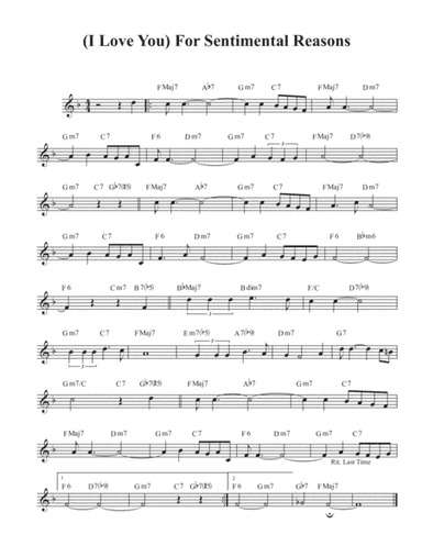 (i Love You) For Sentimental Reasons (arr. David M Fagnant)