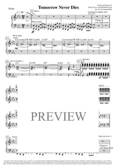 Tomorrow Never Dies  from the Motion Picture TOMORROW NEVER DIES (arr. Jan Angermüller)