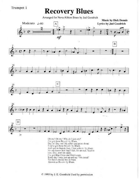 "Recovery Blues" for brass quintet