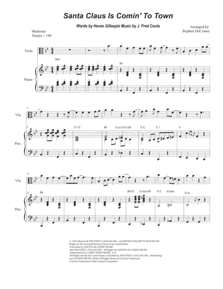 Santa Claus Is Comin' To Town (arr. Stephen DeCesare)