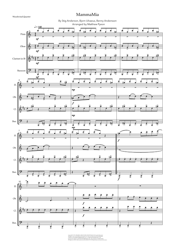 Mamma Mia (arr. Matthew pyeon)