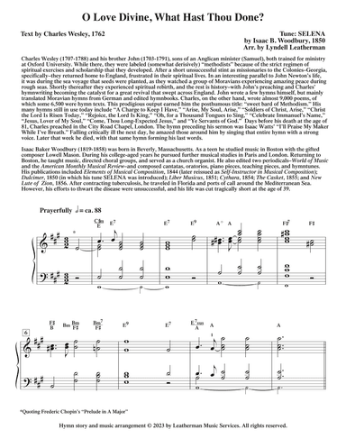 O Love Divine, What Hast Thou Done? (arr. Lyndell Leatherman)