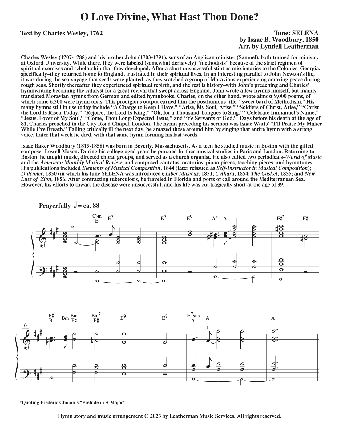 O Love Divine, What Hast Thou Done? (arr. Lyndell Leatherman)