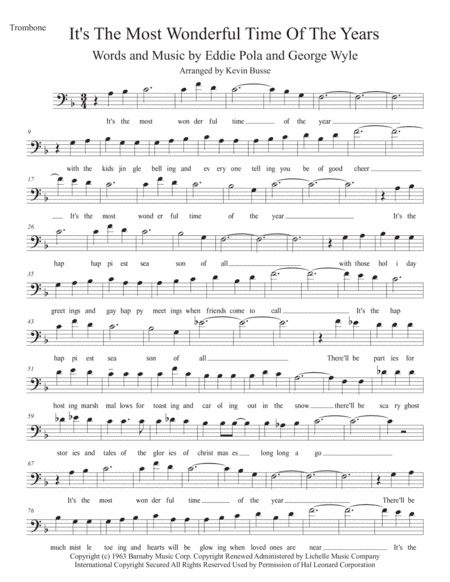The Most Wonderful Time Of The Year (arr. Kevin Busse)