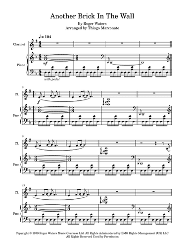 Another Brick In The Wall (arr. Thiago Marconato)