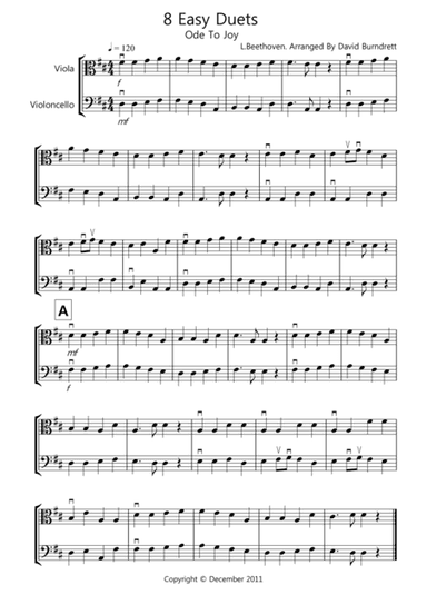 8 Easy Duets for Viola And Cello (arr. David Burndrett)