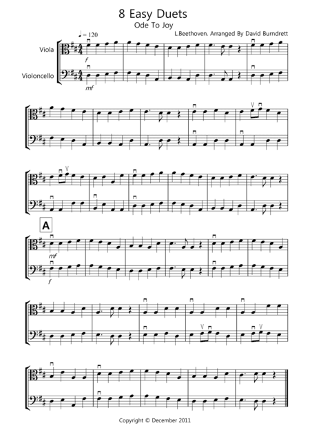 8 Easy Duets for Viola And Cello (arr. David Burndrett)