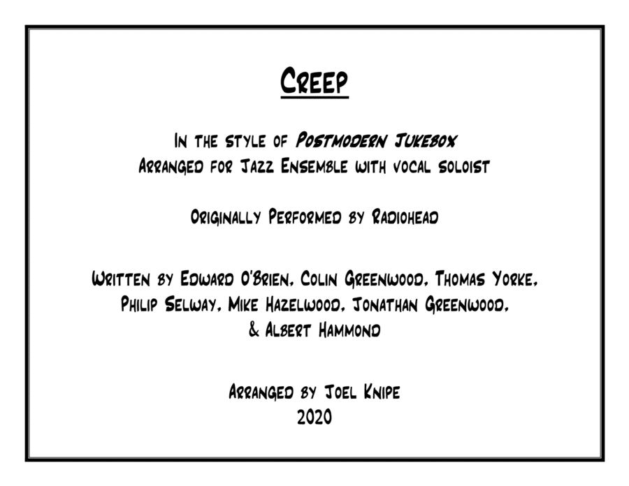 Creep (arr. Joel Knipe)