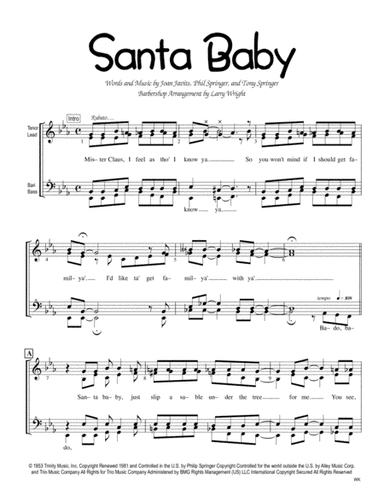 Santa Baby (arr. Larry Wright)