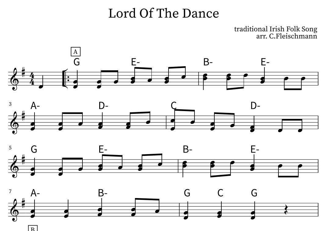 Lord Of The Dance (arr. Christoph Fleischmann)