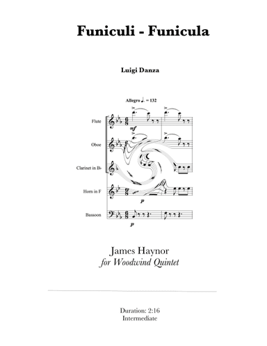 Funiculi - Funicula for Woodwind Quintet (arr. James Haynor)