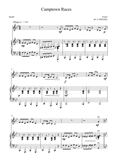 Camptown Races (for Trumpet and Piano accompaniment) (arr. L McKinlay)