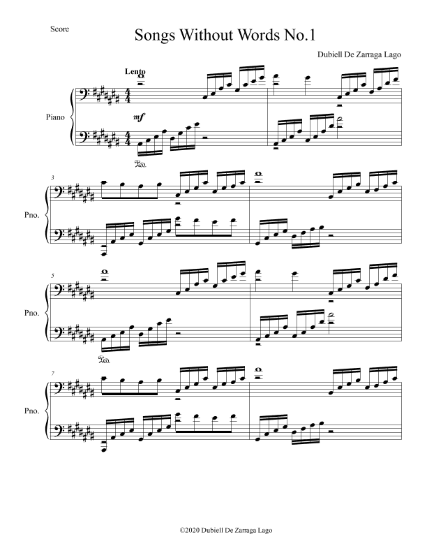 Songs Without Words No.1