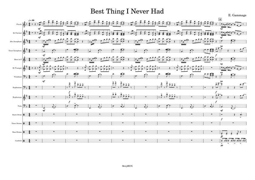 Best Thing I Never Had (arr. Ethan Gammage)