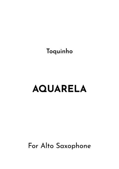 Aquarela-toquinho (arr. Jireh J.)