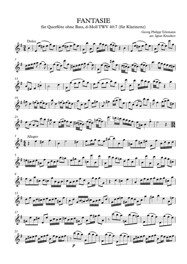 Fantasie (arr. Ignat Krasikov)
