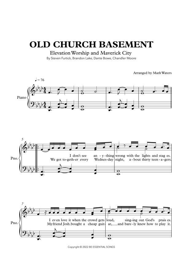 Old Church Basement (arr. Mark Waters)