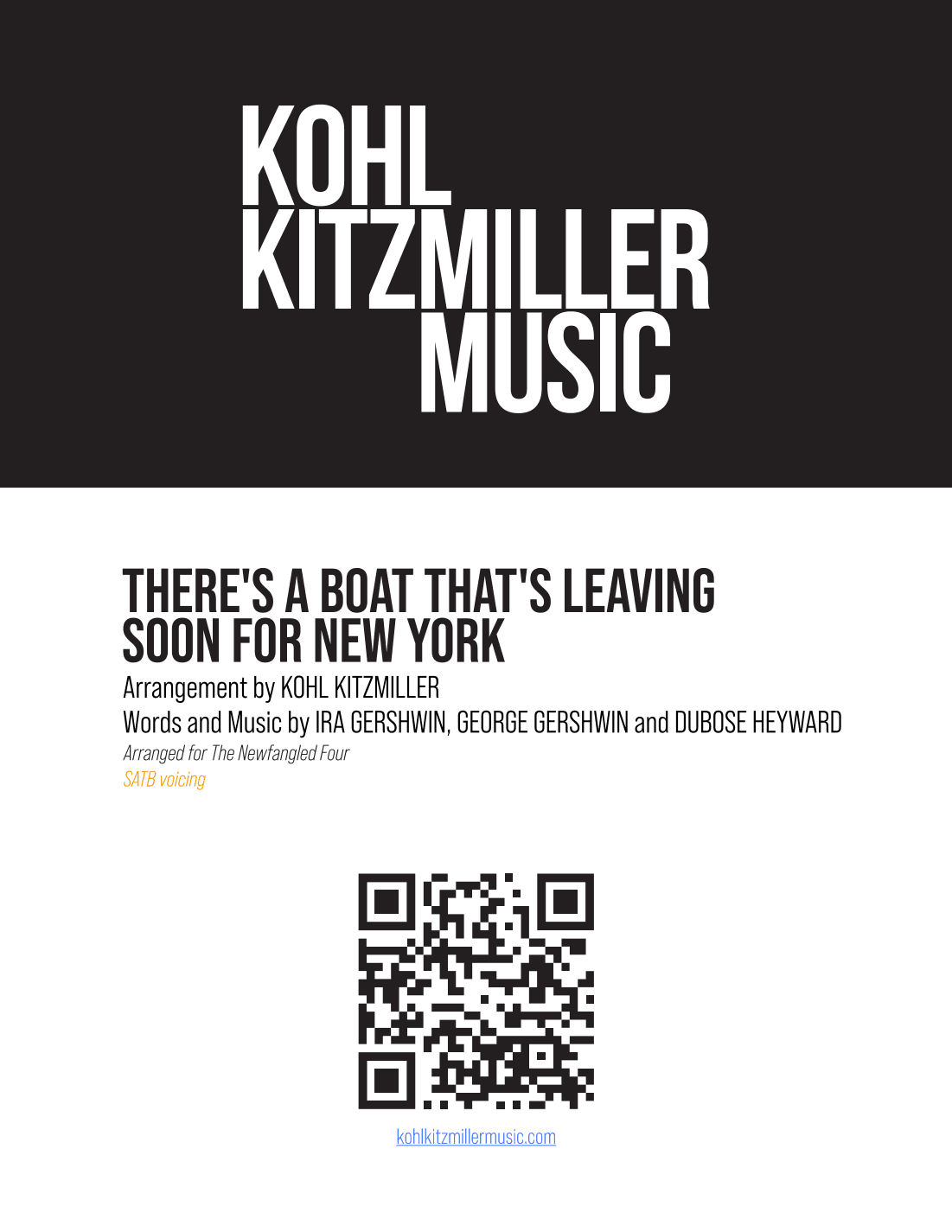 There's A Boat Dat's Leavin' Soon For New York (arr. Kohl Kitzmiller)
