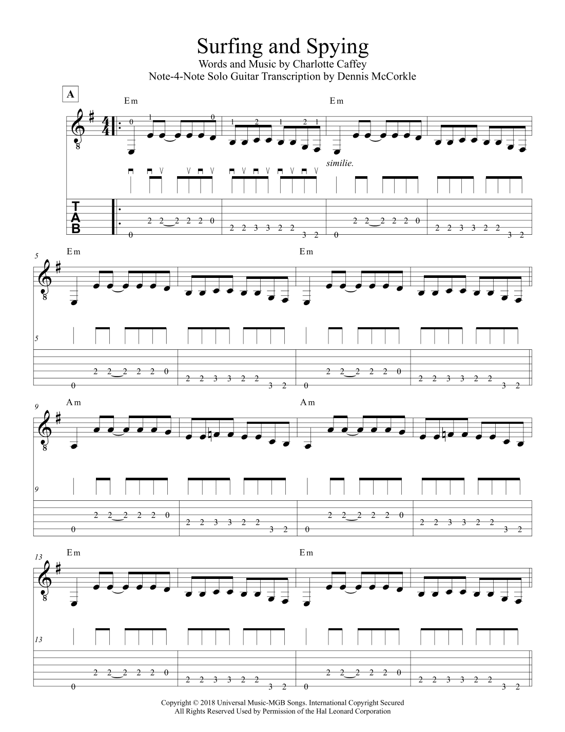 Surfing And Spying (arr. Dennis McCorkle)