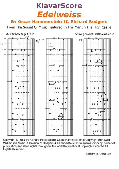 Edelweiss (arr. KlavarScore)