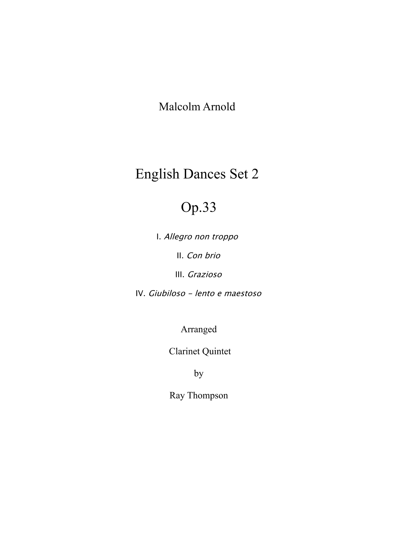 English Dances Set 2 (arr. Ray Thompson)