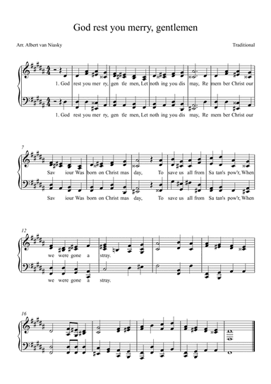 God rest you merry, gentlemen_D# minor key (arr. Albert van Niasky)