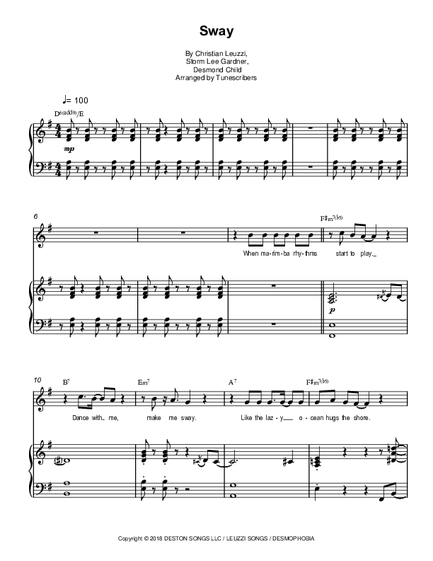 Sway (arr. Tunescribers)