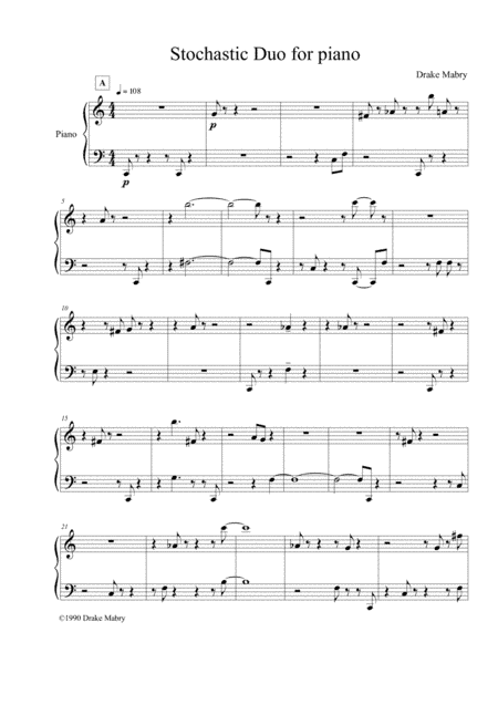 Stochastic Duo for piano
