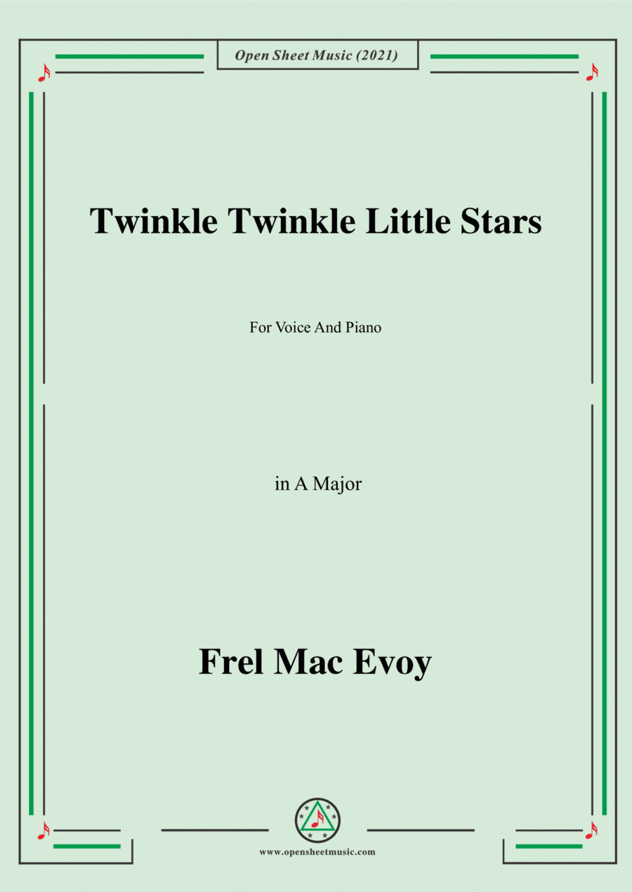 Frel Mac Evoy-Twinkle Twinkle Little Star,in A Major (arr. Open Cloud)