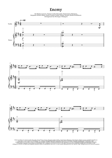 Enemy (arr. Henrique F Mangoni)