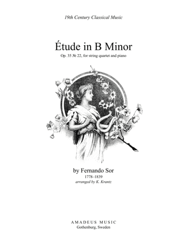 Étude (study) in B Minor Op. 35 No. 22 for piano and string quartet (arr. K. Krantz)
