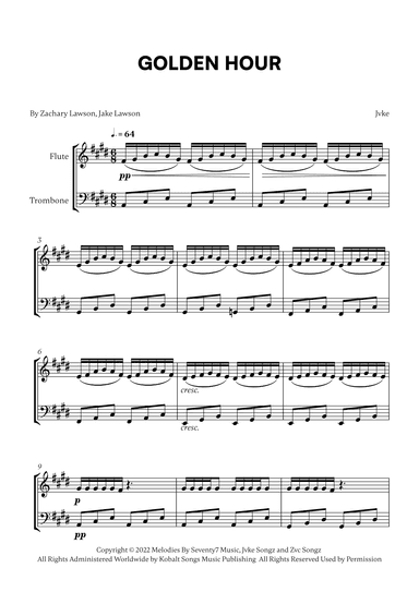 Golden Hour (arr. Cadenza Editions)