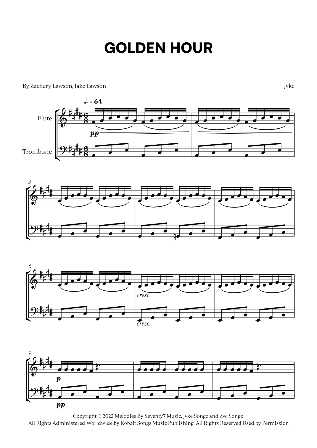 Golden Hour (arr. Cadenza Editions)
