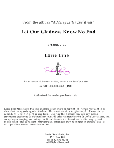 Let Our Gladness Know No End (arr. Lorie Line)