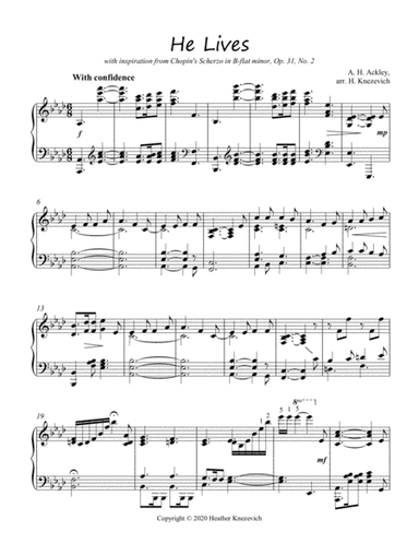 He Lives - advanced piano - in the style of Chopin (arr. Heather Knezevich)