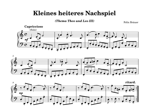 Kleines heiteres Nachspiel (Thema Theo und Leo III)