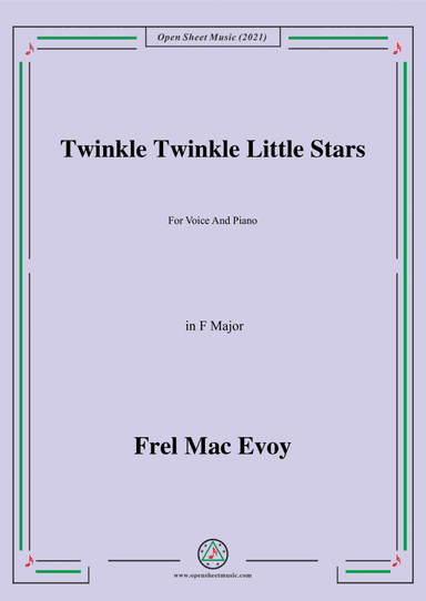 Frel Mac Evoy-Twinkle Twinkle Little Star,in F Major (arr. Open Cloud)