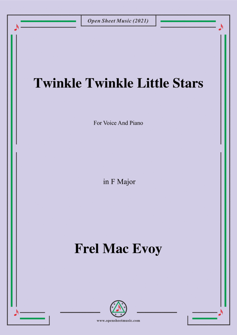 Frel Mac Evoy-Twinkle Twinkle Little Star,in F Major (arr. Open Cloud)
