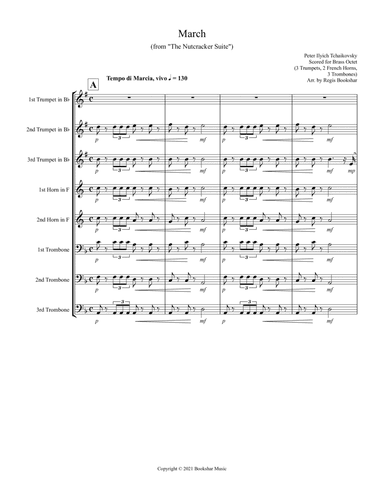 March (from "The Nutcracker Suite") (F) (Brass Octet - 3 Trp, 2 Hrn, 3 Trb) (arr. Regis Rookshar)