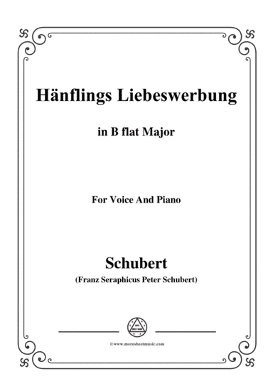 Schubert-Hanflings Liebeswerbung in B flat Major,for voice and piano (arr. MSM)