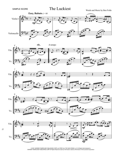 The Luckiest (arr. Sherry Lewis)