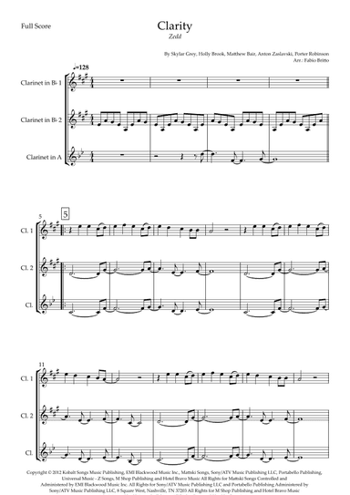 Clarity (arr. Fabio Britto)